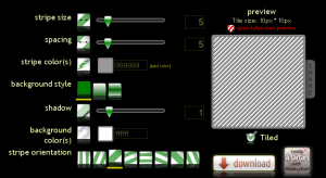 Screenshot of StripesGenerator.com Interface